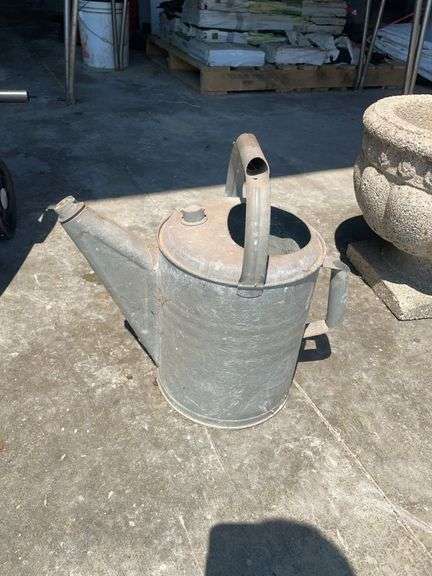 Galvanized watering can