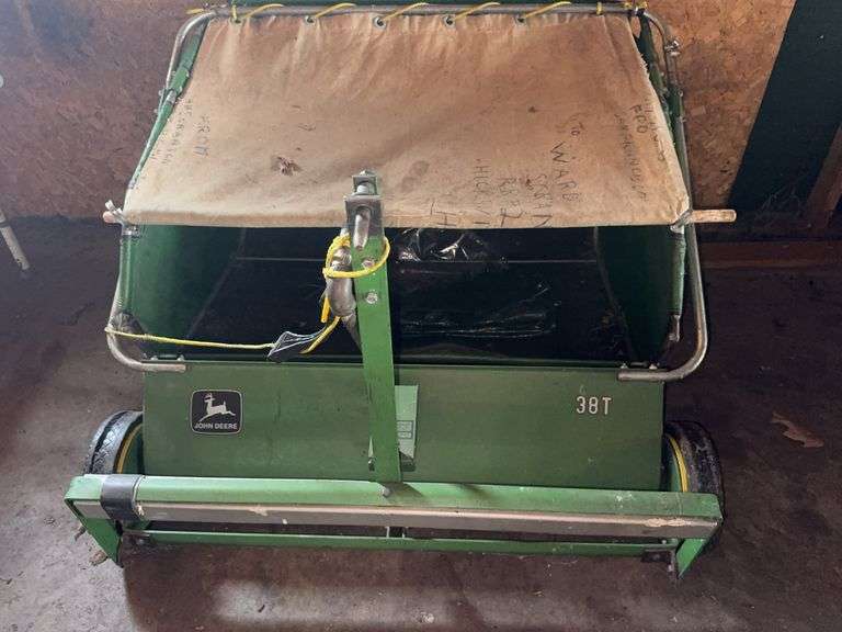 John Deere 38T Tow Behind Lawn Sweeper Attachment