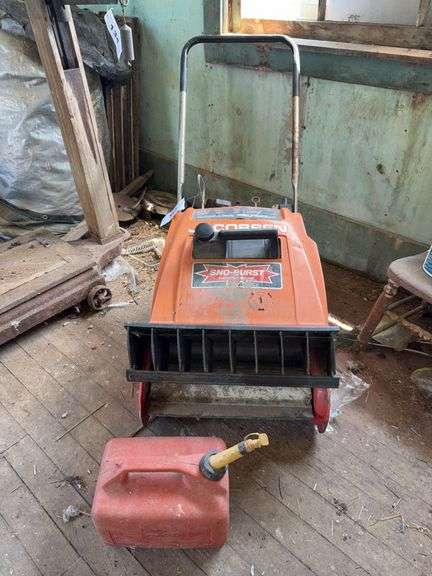 Jacobsen Snowblower (Sno-Burst with Electronic Ignition) & Gas Can