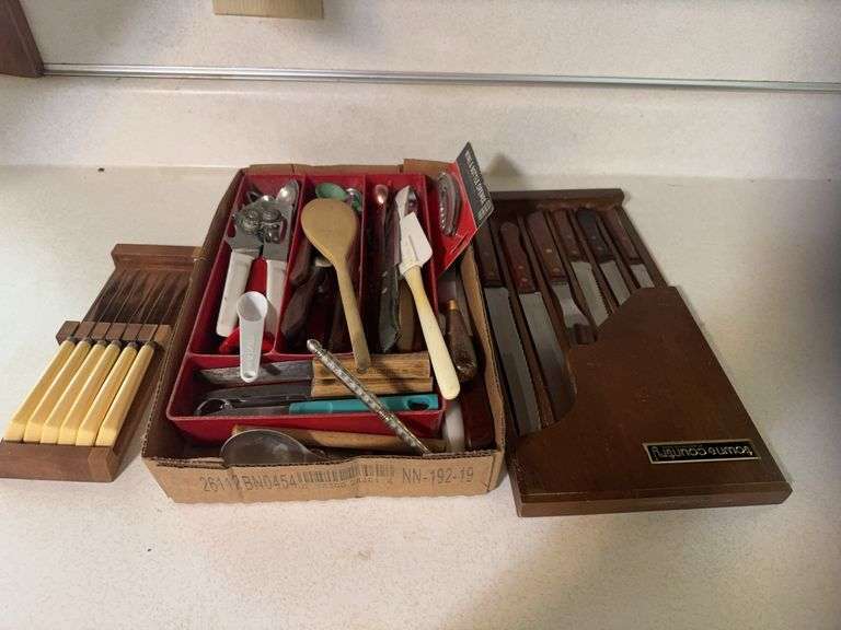Town & Country Knife Set Quikut Cutlery Old Hickory Kitchen Utensils Lot