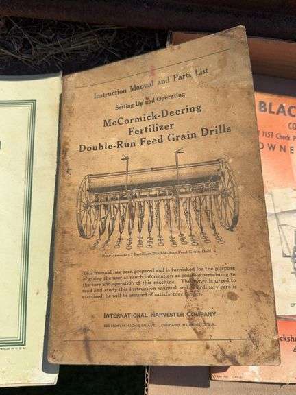 Misc Instructional Manual Books (Black Hawk Corn Planter, McCormick-Deering Fertilizer, Perfection Milker Service Manual)