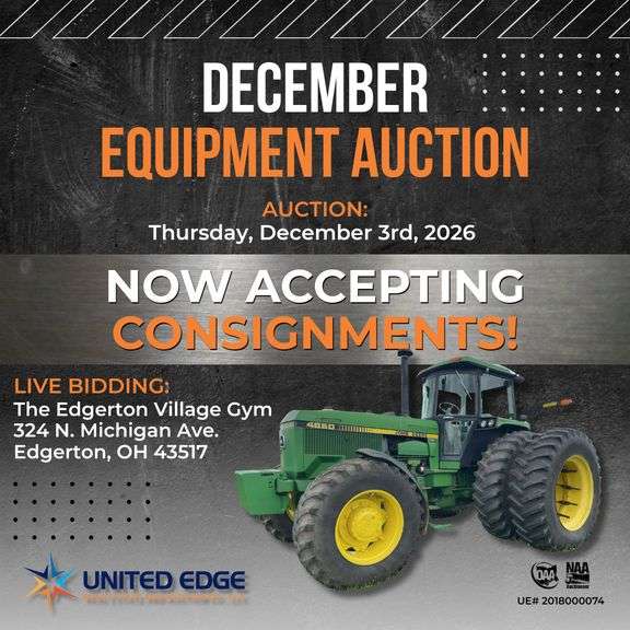 DECEMBER EQUIPMENT CONSIGNMENT AUCTION