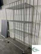 48” x 18” x 77” Metal 4 Shelf Rolling Rack