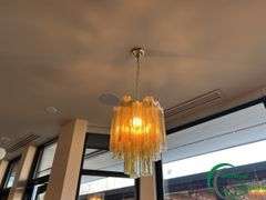 Italian Glass Celling Chandelier (15) Glass Tubes