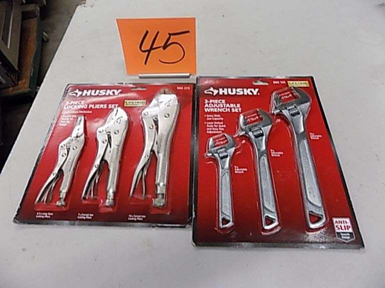 Husky Locking Plier & Adjustable Wrench Sets US Power Bid