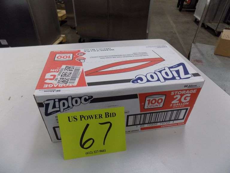One Case Ziploc Storage Bags