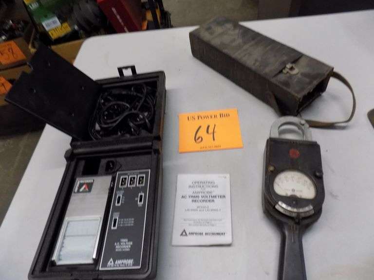 Amprobe Instruments AC Voltmeter Recorder & GE AC vOLT aMPMETER