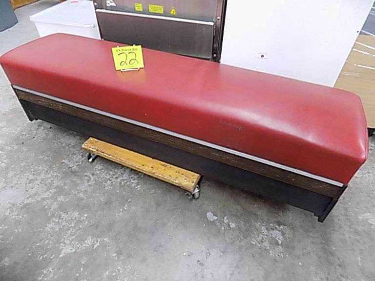 Vinyl Topped Wood Bench