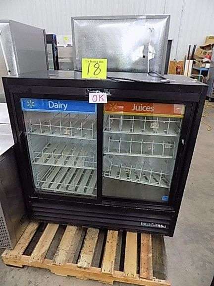 True Sliding Glass Door Commercial Cooler