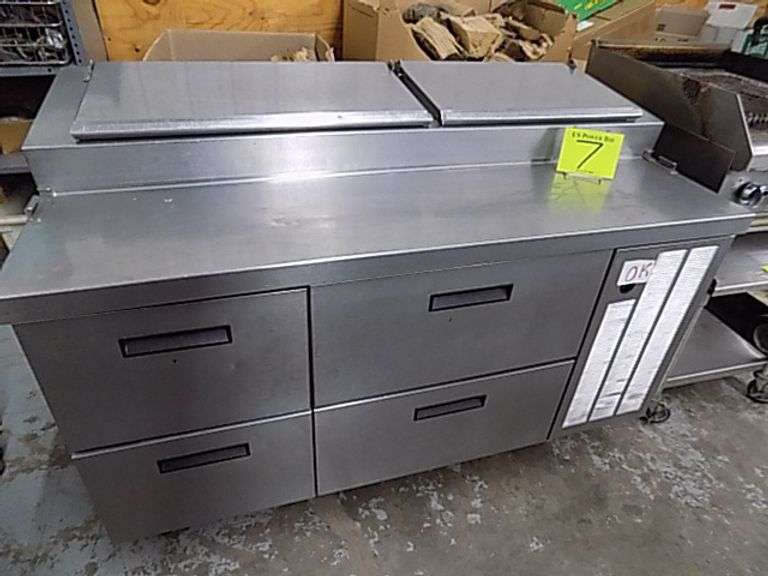 Refrigerated 4 Drawer Prep Table