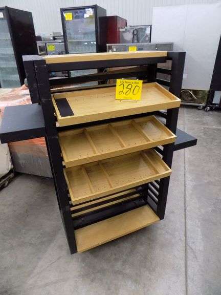 Dual Sided Wooden Product Merchandiser - US Power Bid