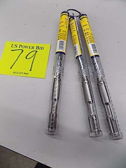 3 Irwin 1/2" Spline Drill Bits