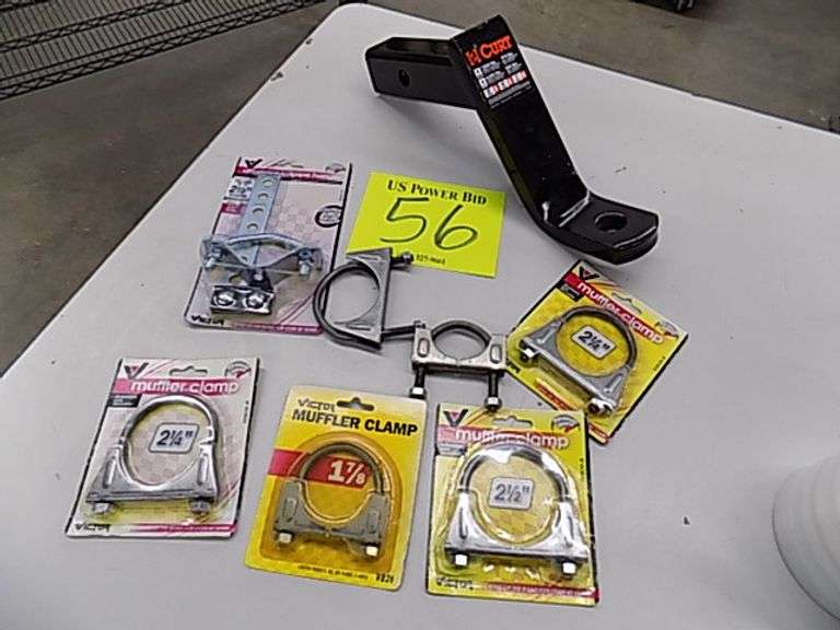 Trailer Hitch 6" Drop 1" Hole , Muffler Clamps