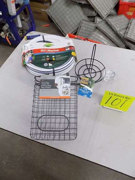 Element RV/Marine 50ft Garden Hose,Towel Bar/Recycling Bag Holder & Snack Stack Bird Feeder