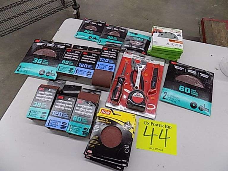 Asst Sandpaper Discs/ Belts / 5 Pc Home Tool Set