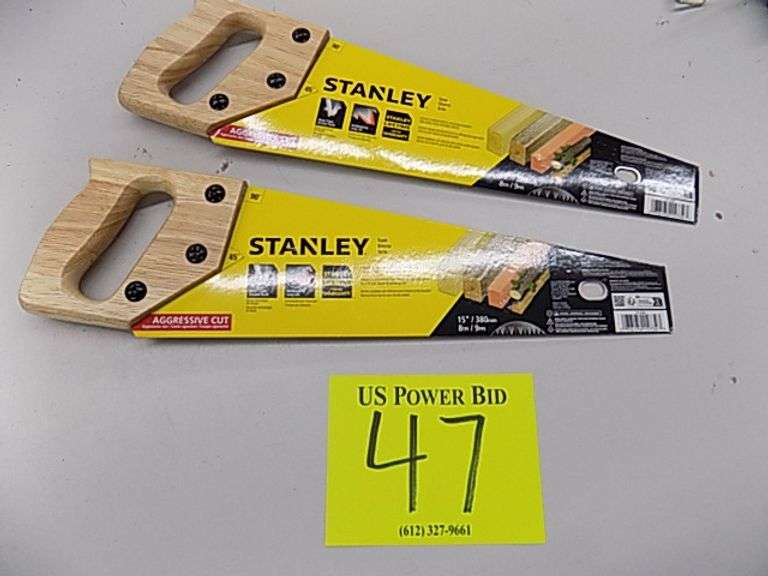 2 Stanley 15"Aggressive Cut Saws