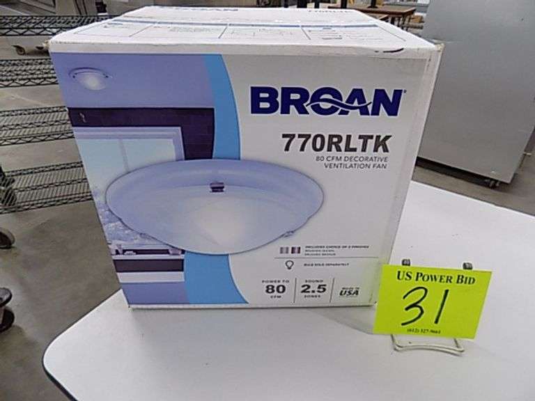 Broan 770RLTK 80 CGM Decorative Ventilation Fan