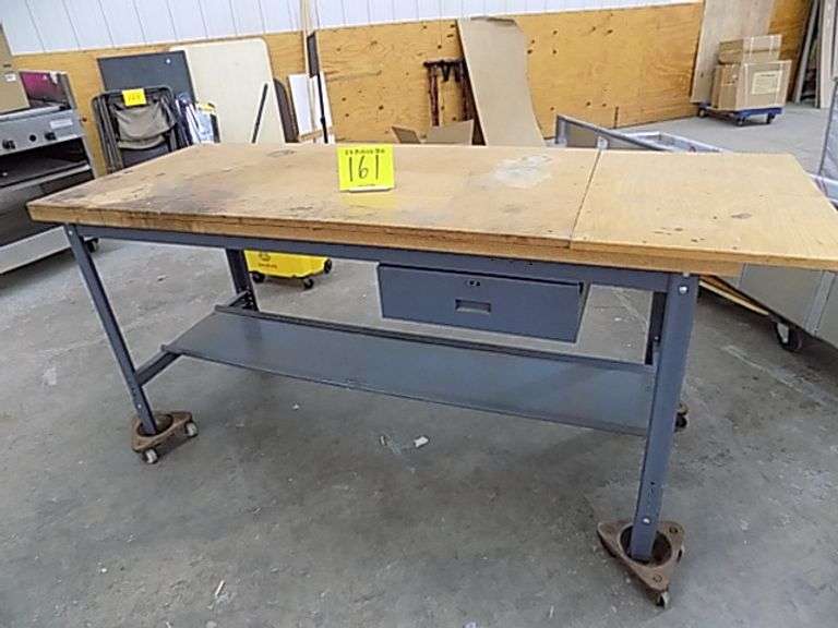 Metal Framed Work Bench