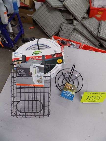 Element RV/Marine 50ft Garden Hose,Towel Bar/Recycling Bag Holder & Snack Stack Bird Feeder