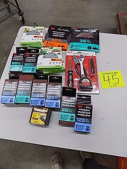 Asst Sandpaper Discs/ Belts / 5 Pc Home Tool Set