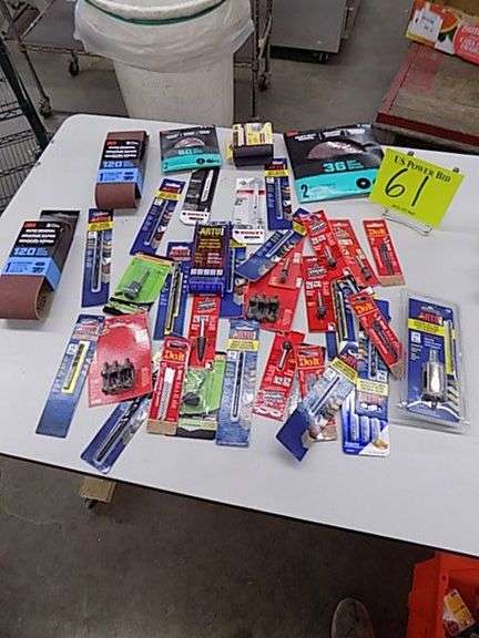 Asst Drill Bits, Sandpaper Belts/ Discs