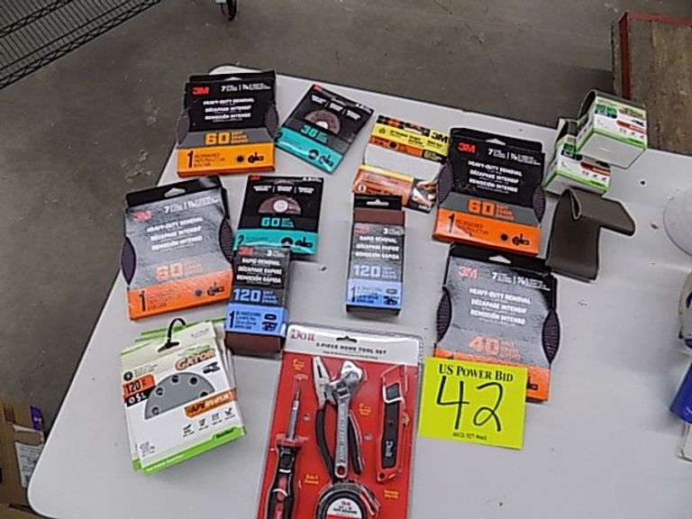 Asst Sandpaper Discs/ Belts / 5 Pc Home Tool Set