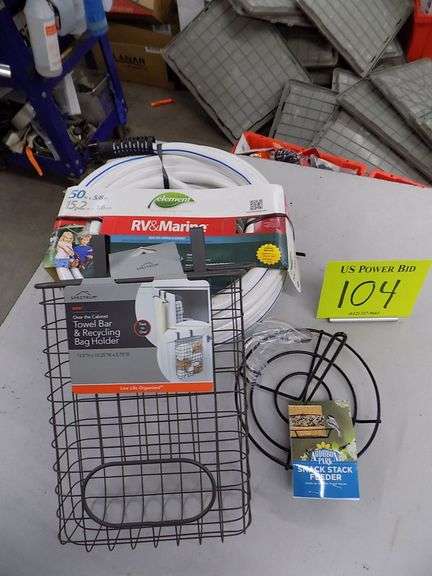 Element RV/Marine 50ft Garden Hose,Towel Bar/Recycling Bag Holder & Snack Stack Bird Feeder