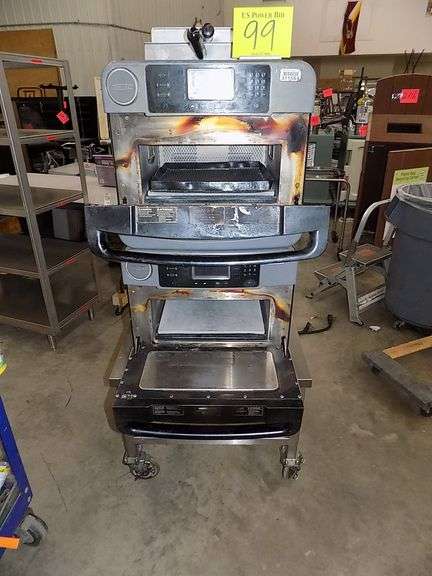Two Turbochef ENCORE-2 Convection Oven W/Stainless Steel Cart