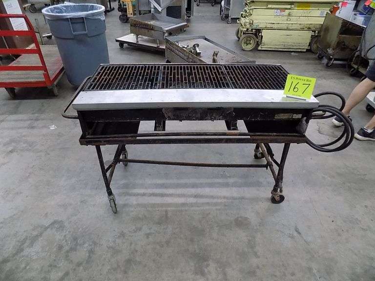 Lazy Man Charcoal Type Six Burner Gas Broiler