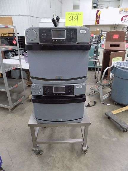 Two Turbochef ENCORE-2 Convection Oven W/Stainless Steel Cart