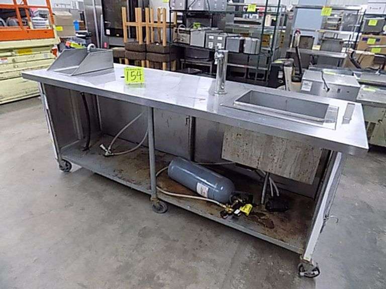 SS Topped Mobile Bar Station