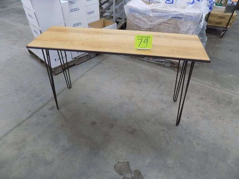 Metal Table With Oak Top