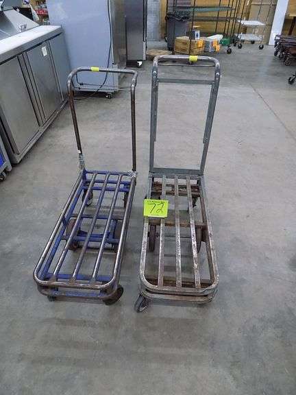 Two H.D Six Wheel Grocers Stocking Carts