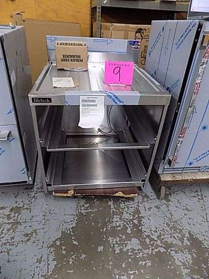 Perlick Storage Bin, 24" Glassware w/ Drainboard Top, Glass Rack Slides