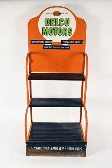 UNITED MOTOR SERVICE DELCO MOTORS SERVICE STATION DISPLAY RACK ...