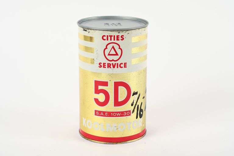 CITIES SERVICE 5D KOOLMOTOR MOTOR OIL IMP QT CAN