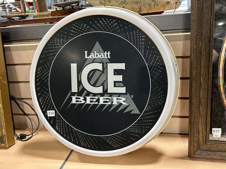LABATT ICE BEER PLASTIC BACKLIT SIGN - 19