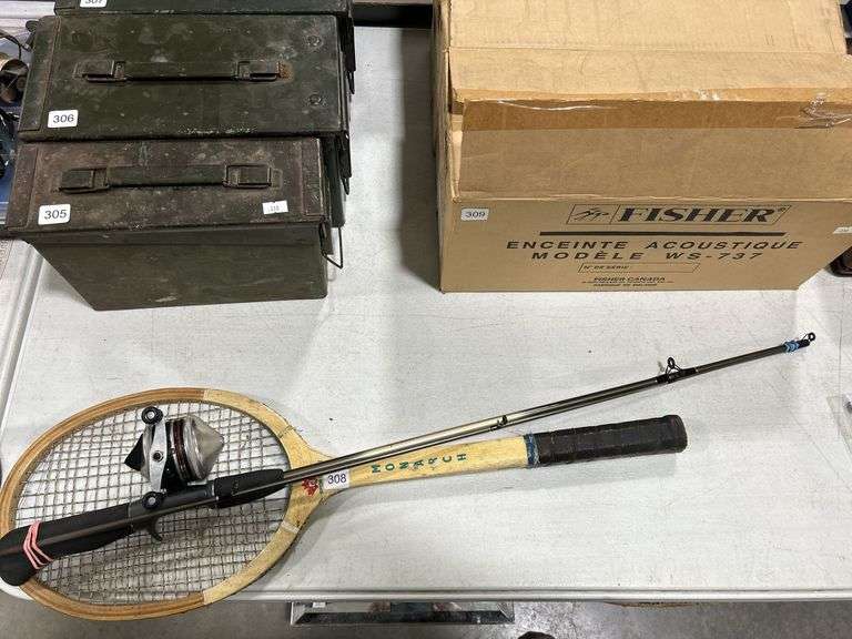 MONARCH TENNIS RACKET & FISHING POLE - Shackelton Auctions Inc.