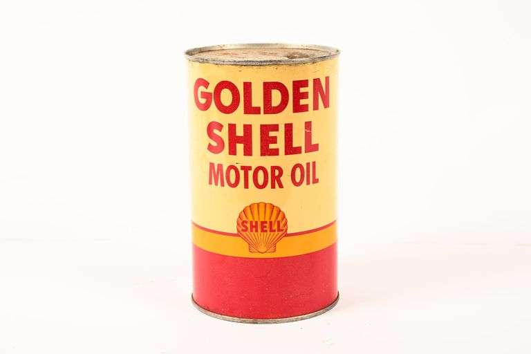 GOLDEN SHELL MOTOR OIL IMP QT CAN - Shackelton Auctions Inc.