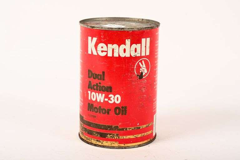 KENDALL DUAL ACTION MOTOR OIL LITRE CAN - Shackelton Auctions Inc.