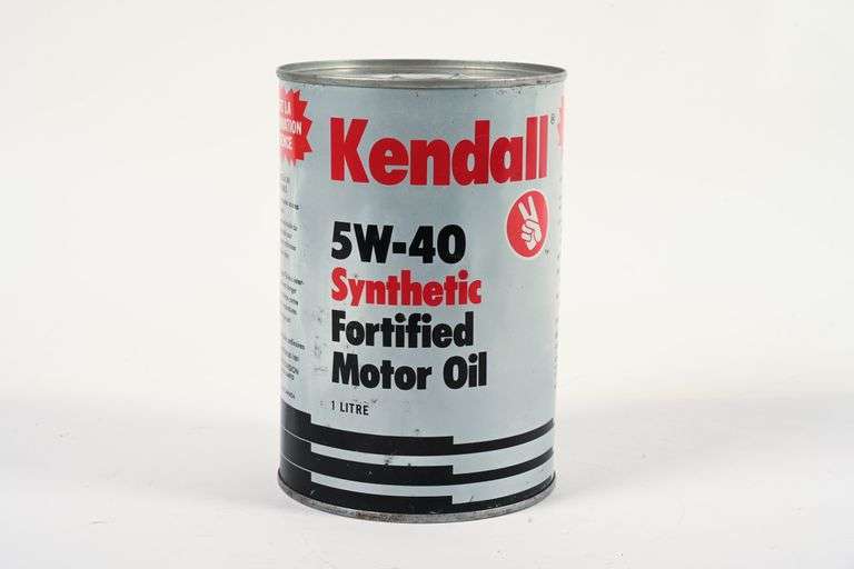 KENDALL SYNTHETIC MOTOR OIL LITRE CAN BANK - Shackelton Auctions Inc.
