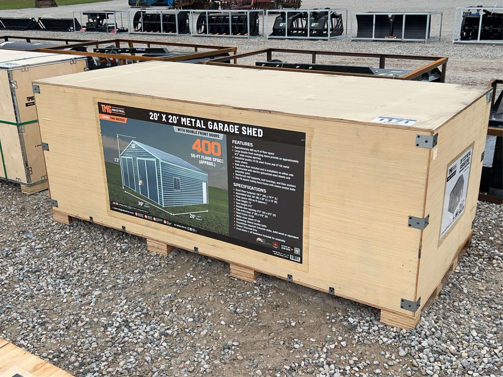 TMG/ STANFORGE-MS2020 METAL GARAGE SHED 20' X 20' - Shackelton