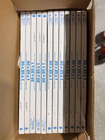 12 AIR FILTERS 20"X20"1"