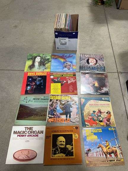 BOX OF ASSORTED 33 RPM RECORDS - Shackelton Auctions Inc.
