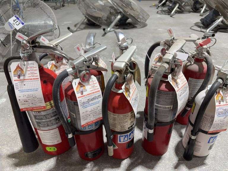 TEN FIRE EXTINGUISHERS
