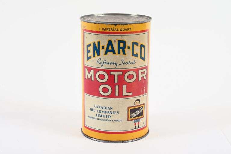 EN-AR-CO MOTOR OIL IMPERIAL QUART CAN