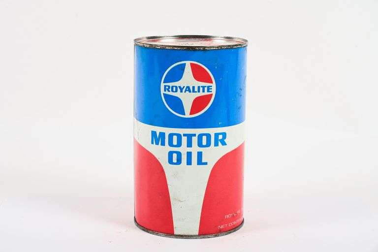 Royalite Racing Oil ROYALITE MOTOR OIL IMPERIAL QUART CAN - Shackelton Auctions Inc.