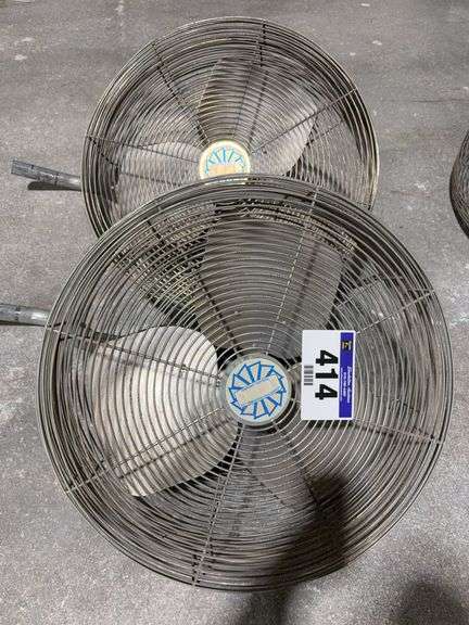 TWO 20" LFI INDUSTRIAL FANS WITHOUT BRACKETS