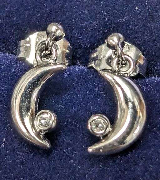 SILVER (1G) GENUINE DIAMOND (0.03CT) EARRING