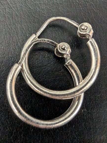SILVER,  HOOP EARRING